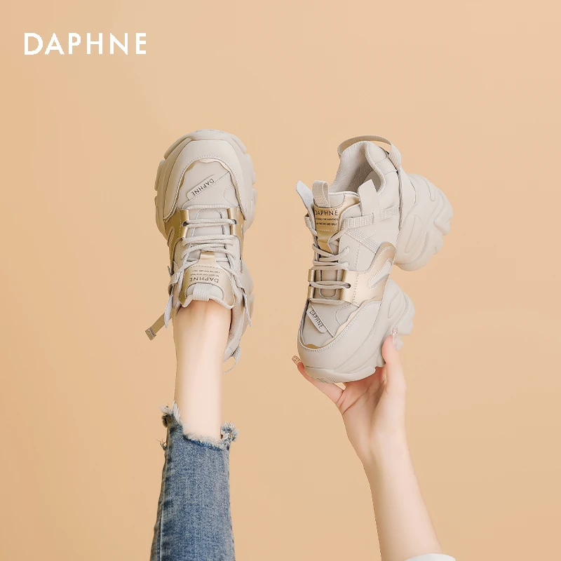 Daphne/达芙妮老爹鞋女ins潮2025新款夏季厚底百搭网红运动休闲鞋