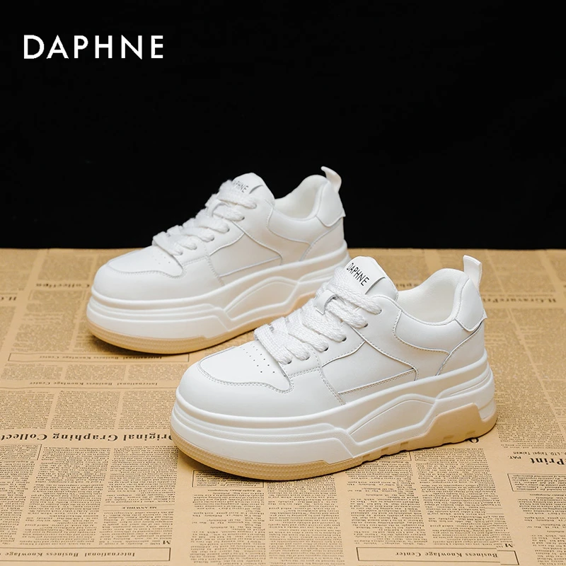 Daphne/达芙妮小白鞋女厚底2025秋季新款爆款ins百搭潮流休闲板鞋