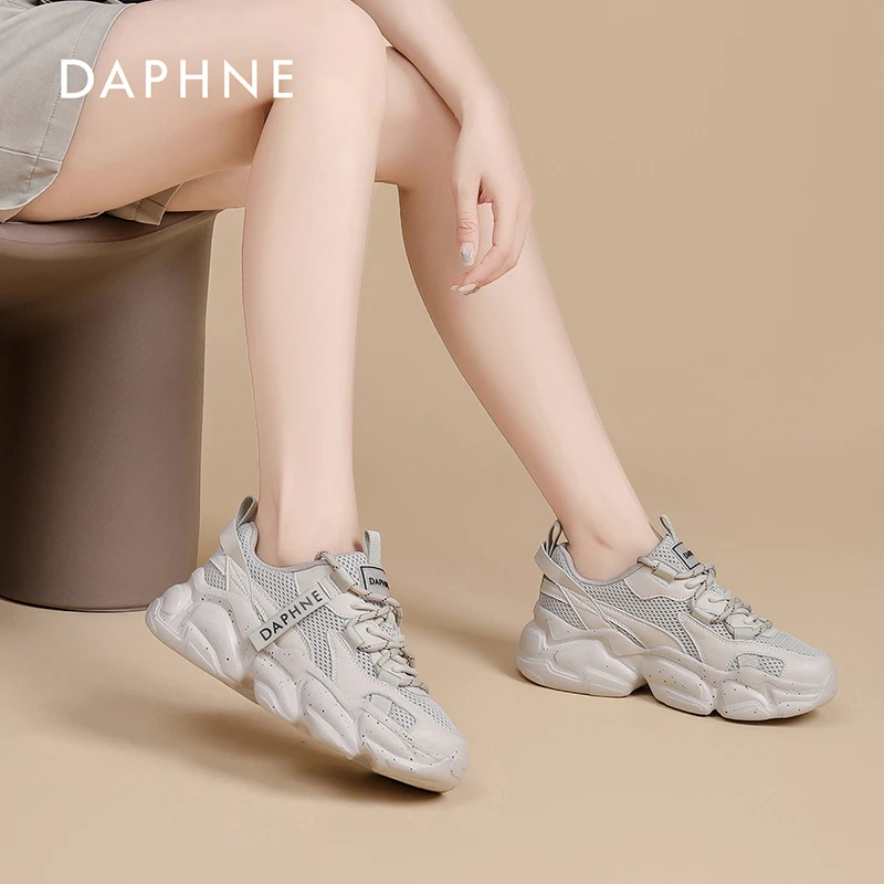 Daphne/达芙妮老爹鞋女2025秋季新款时尚百搭女鞋厚底休闲运动鞋