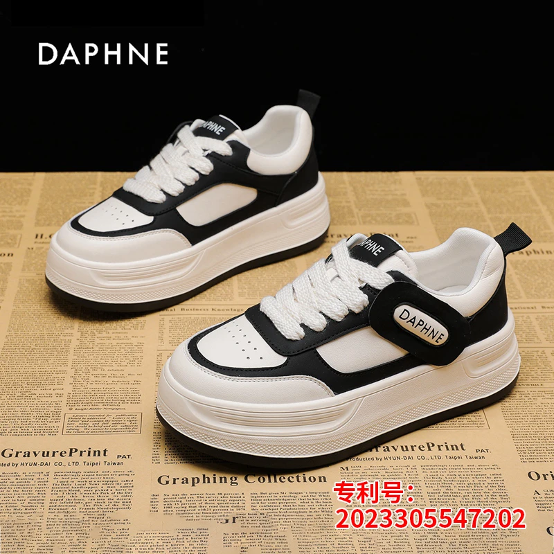 Daphne/达芙妮小白鞋女夏季2025新款ins百搭网红时尚增高厚底休闲