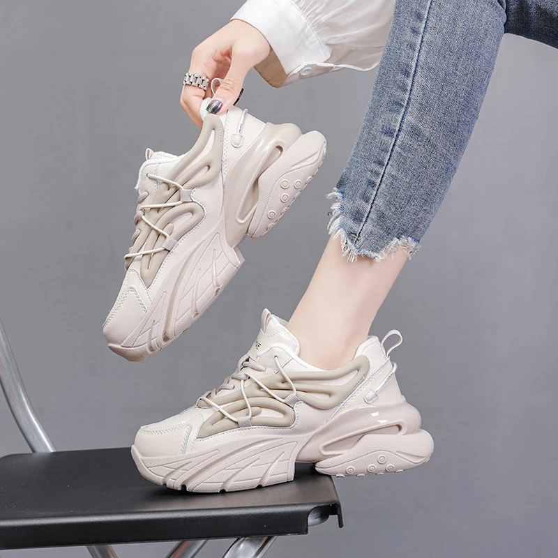 Daphne/达芙妮厚底炸街老爹鞋女2025夏季新款爆款百搭运动鞋ins潮