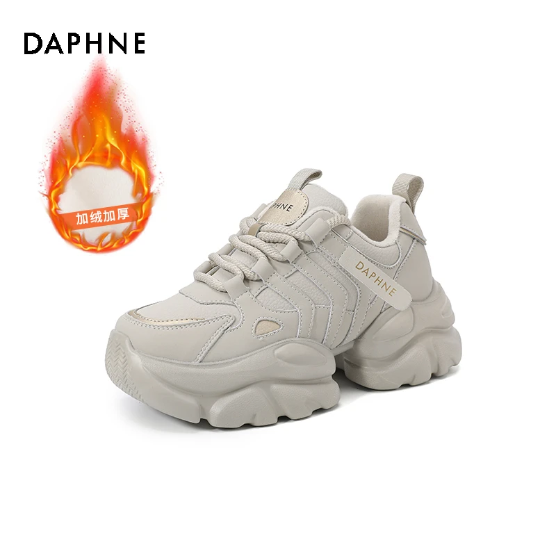 达芙妮老爹鞋女ins潮2025夏季新款时尚休闲运动鞋女加绒百搭厚底
