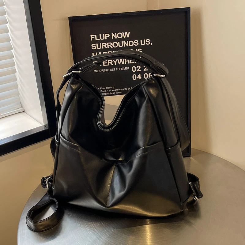 大容量通勤水桶多用双肩背包女2024新款时尚单肩包休闲百搭托特包