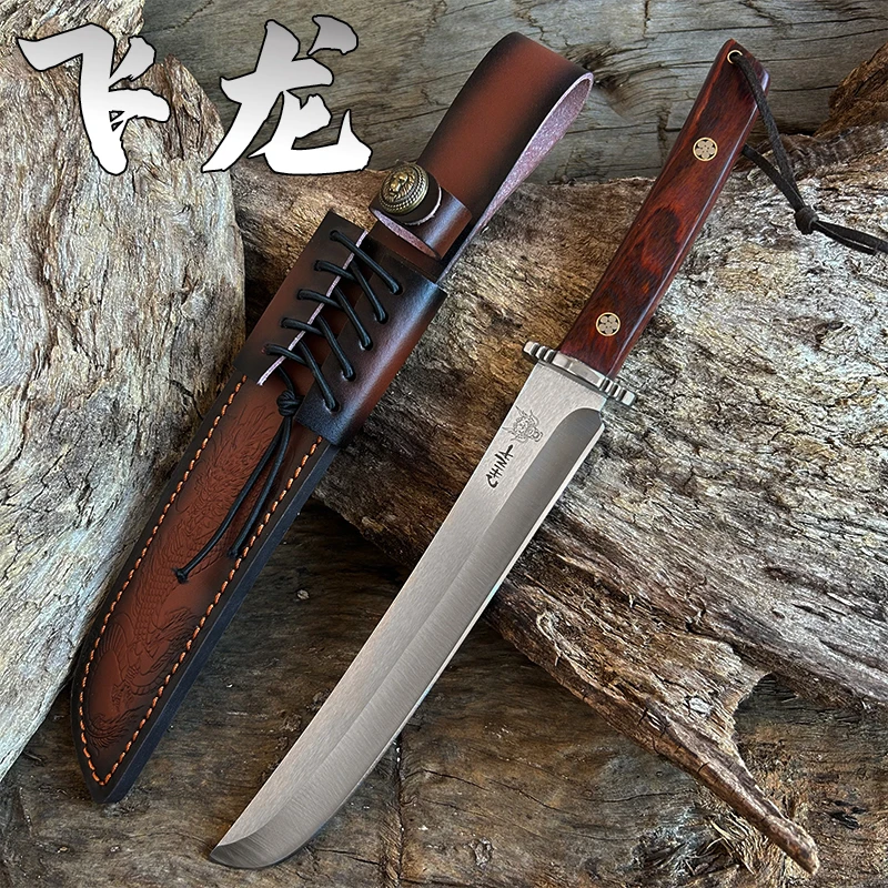 蒙古手把肉直刀藏族餐刀手工刀切羊肉吃肉扒刀割肉刀