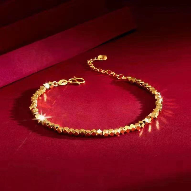 源头新款射珠子手链 斜切方糖