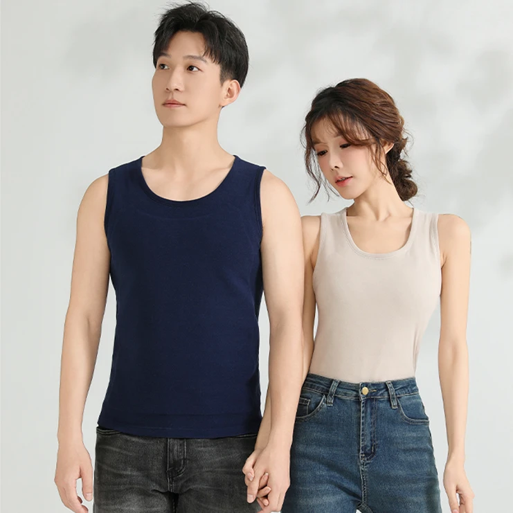 绵羊毛背心冬天御寒加绒贴片内胆舒适保暖打底暖肚4601