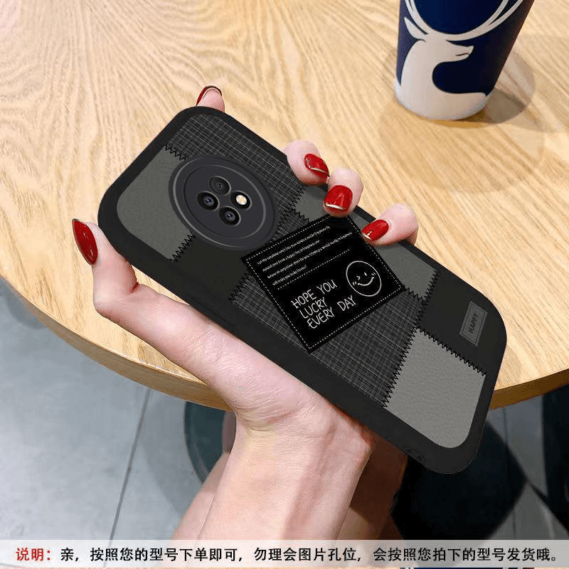 适用华为畅享20plus手机壳HUAWEI畅享20PLUS小羊皮格子笑脸时尚软