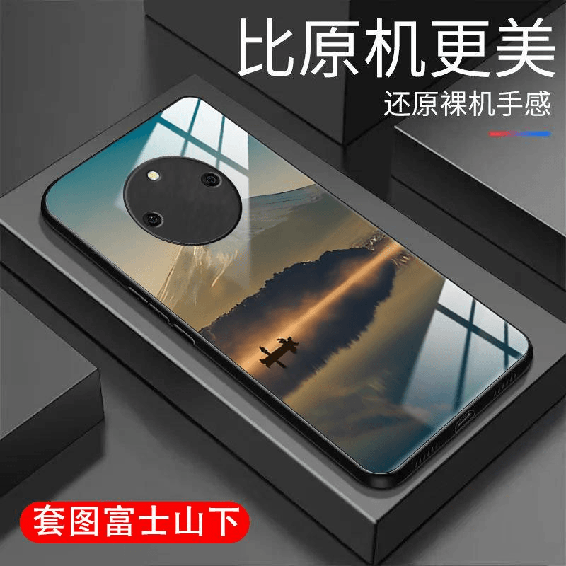 适用荣耀x50手机壳荣耀x50i玻璃理想风景荣耀x50i+男款商务防摔保