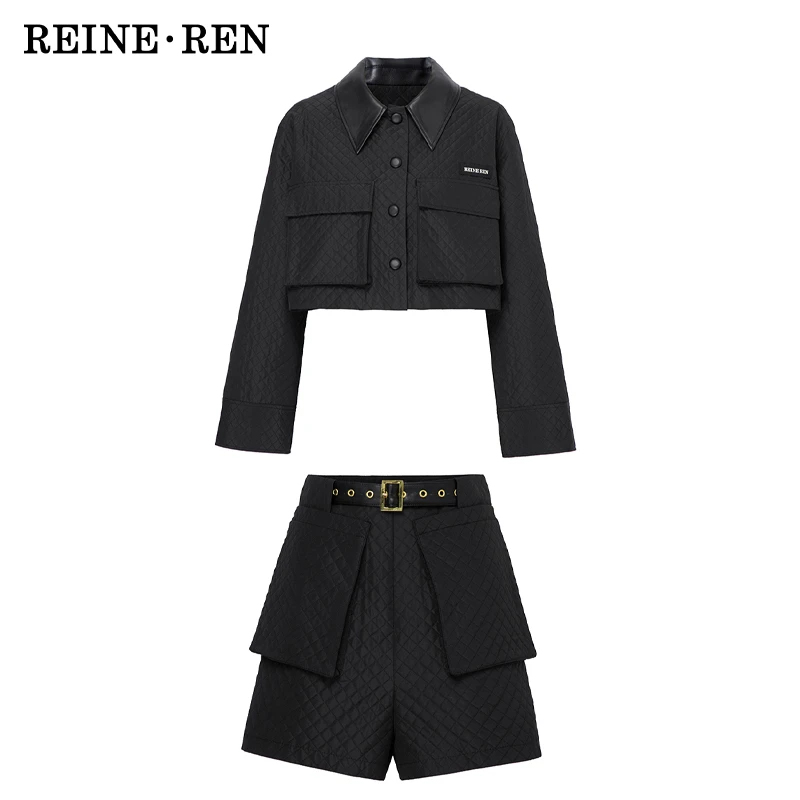 REINEREN设计师任茜春夏A型短款外套A型短裤套装