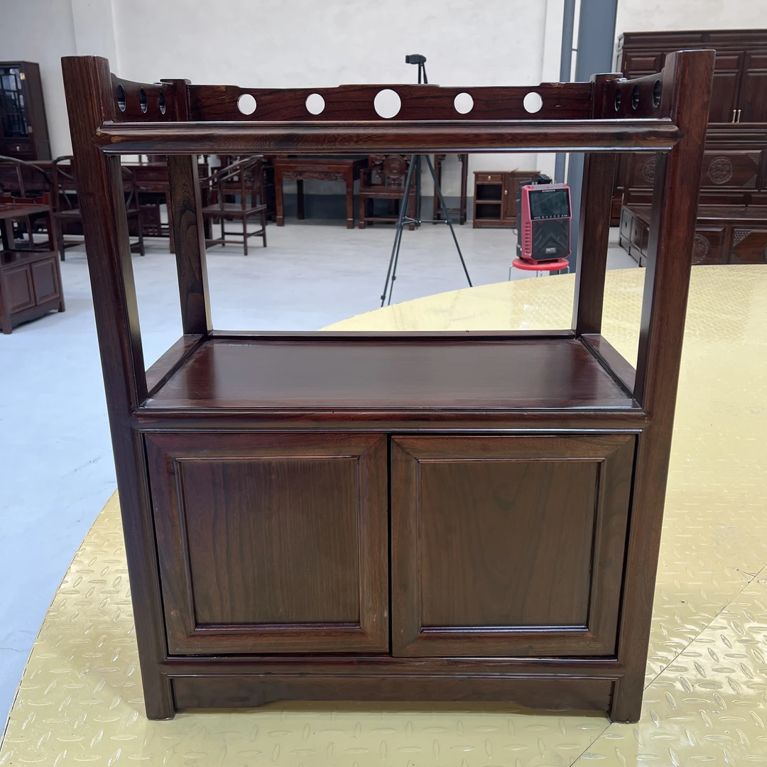 北方老榆木素面小茶叶柜经济型客厅书房新中式置物矮柜双门古典