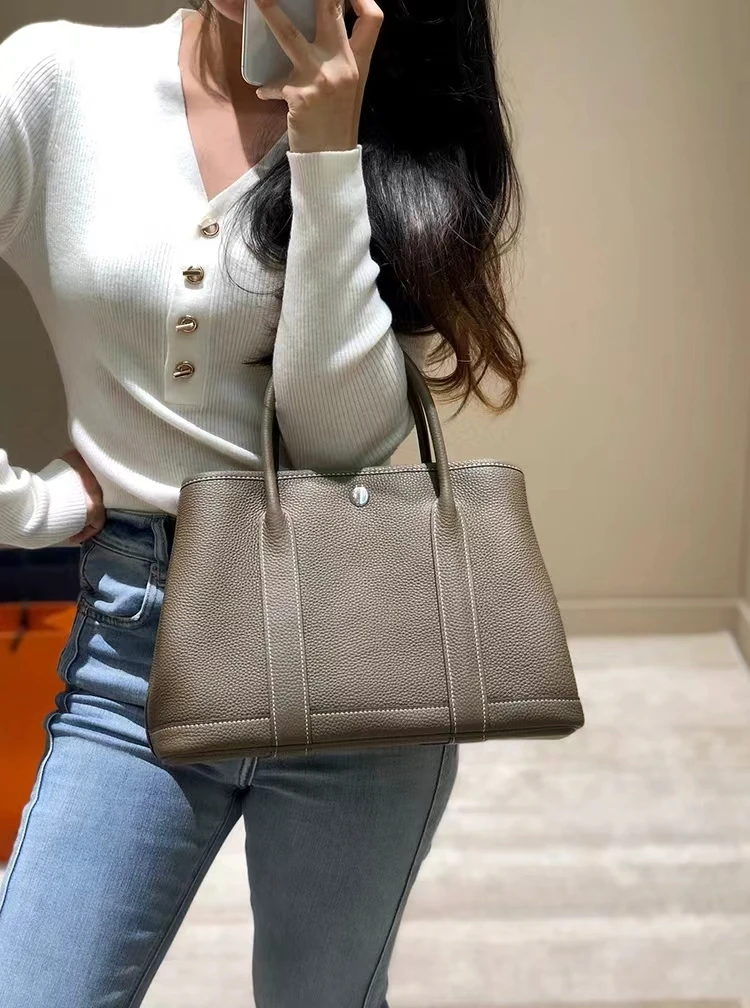 【togo头层牛皮】经典通勤女包托特花园包30尺寸大容量手提手挽