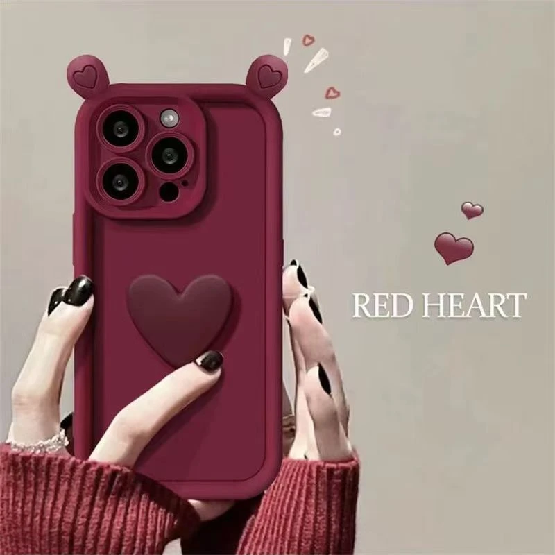 爱心耳朵天眼阶梯苹果华为vivo/oppo小米iPhone15promax手机壳女