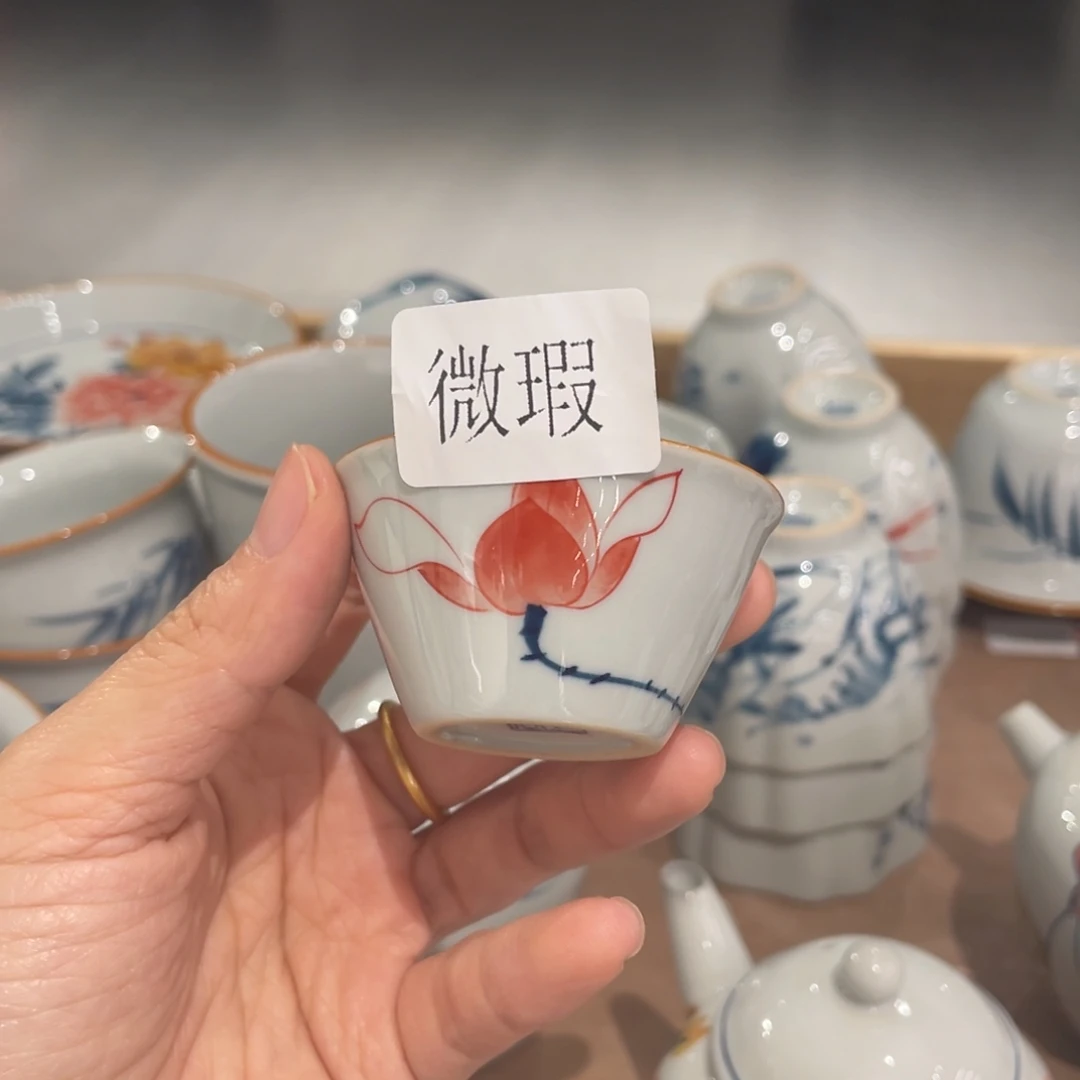 有瑕釉下彩纯手绘