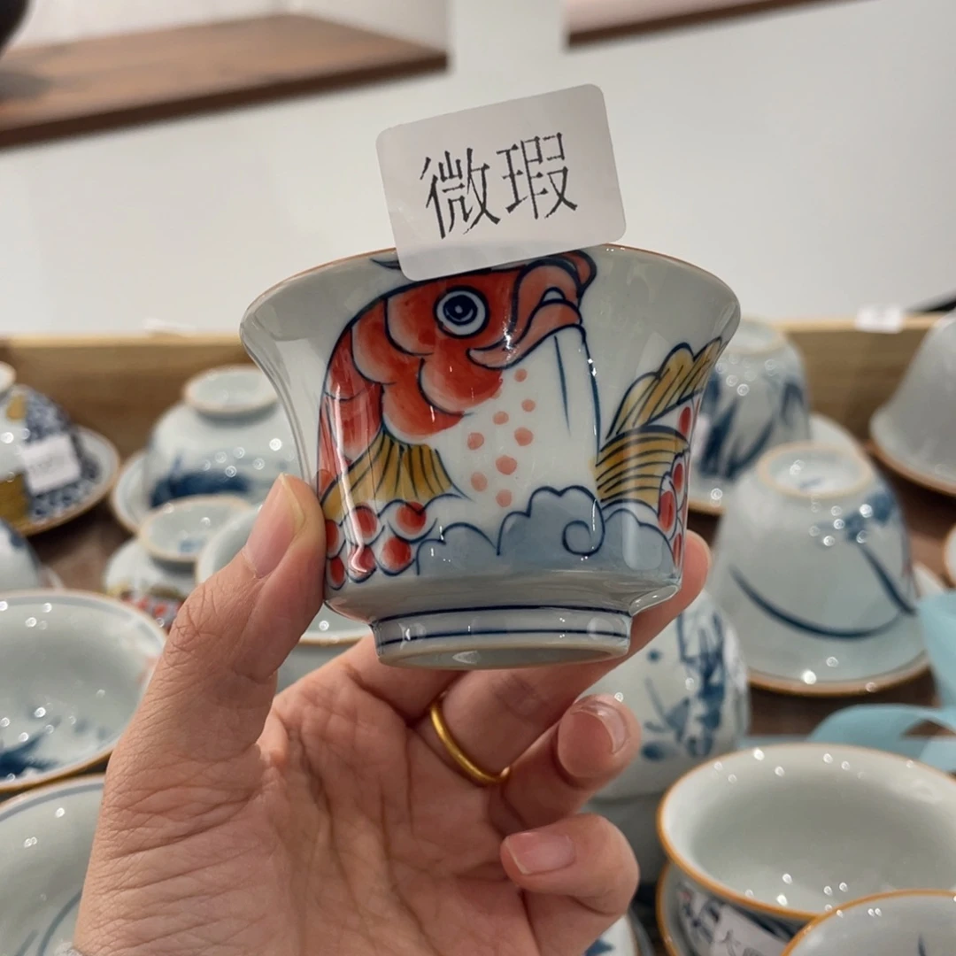 微瑕釉下彩纯手绘