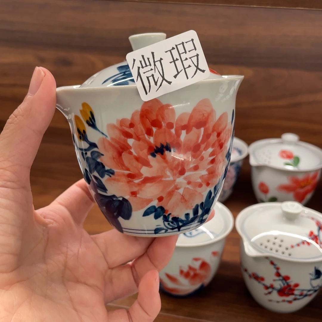 微瑕釉下彩纯手绘