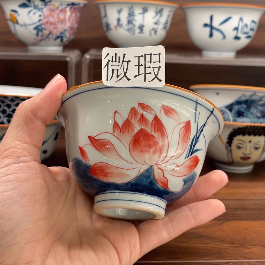 微瑕釉下彩纯手绘