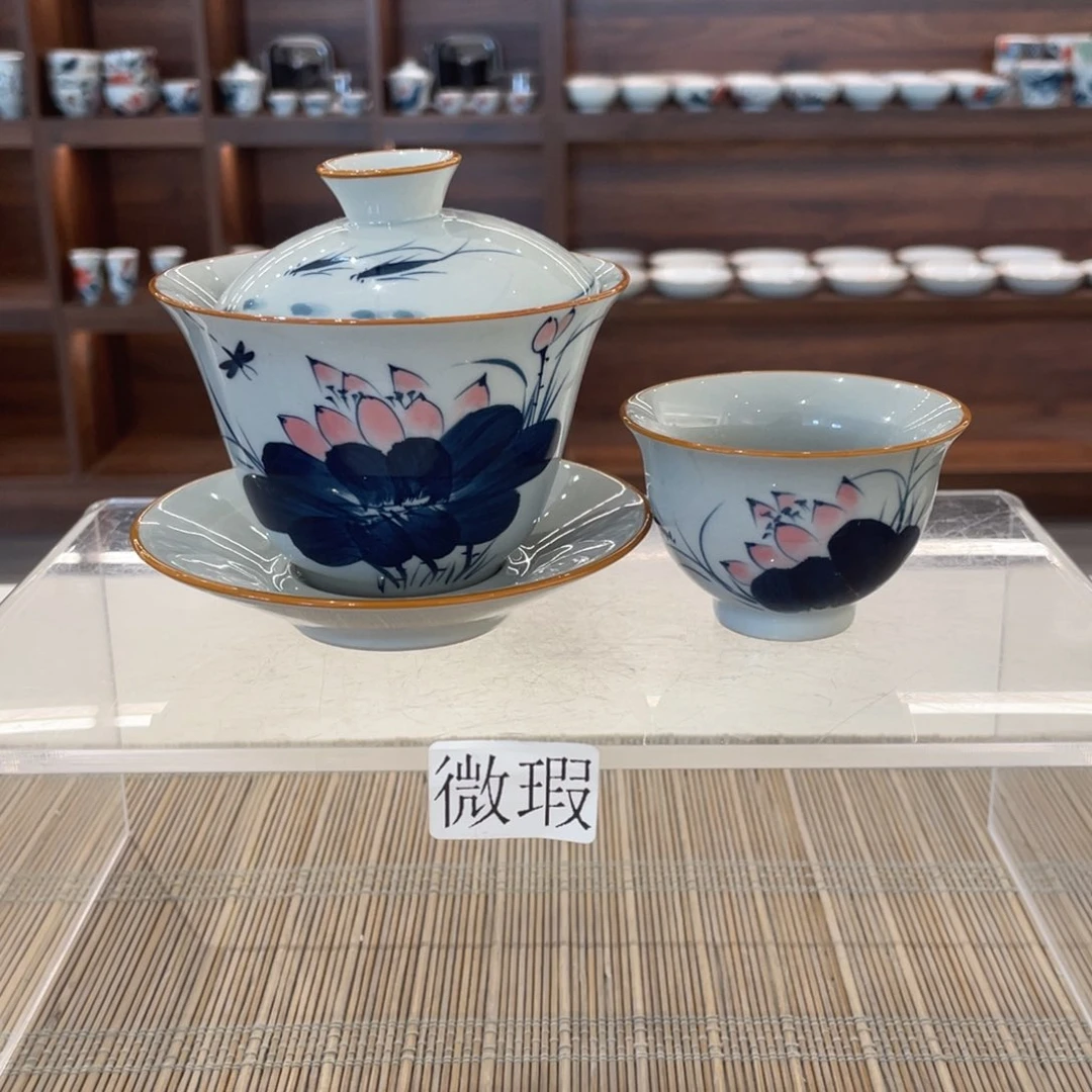 釉下老陶泥手工绘制