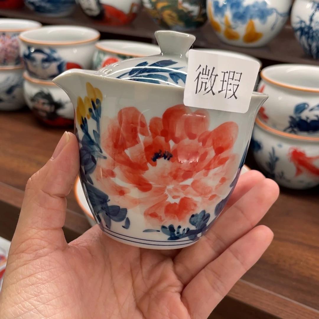 微瑕釉下彩纯手绘