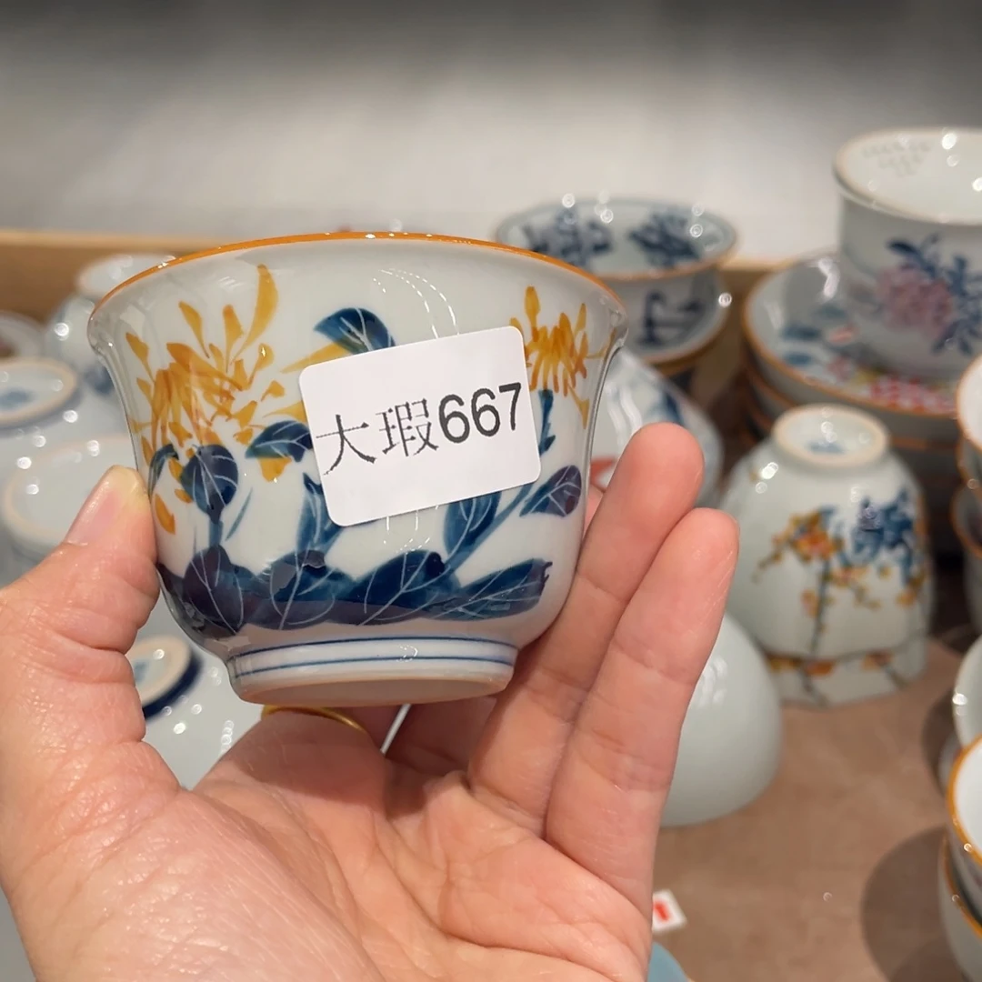 有瑕釉下彩纯手绘