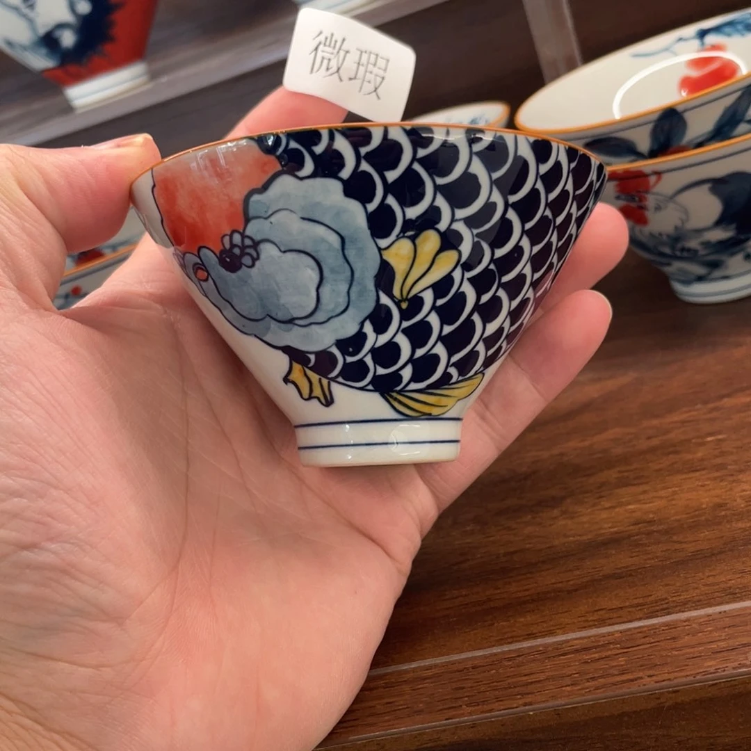 釉下手绘茶具微瑕