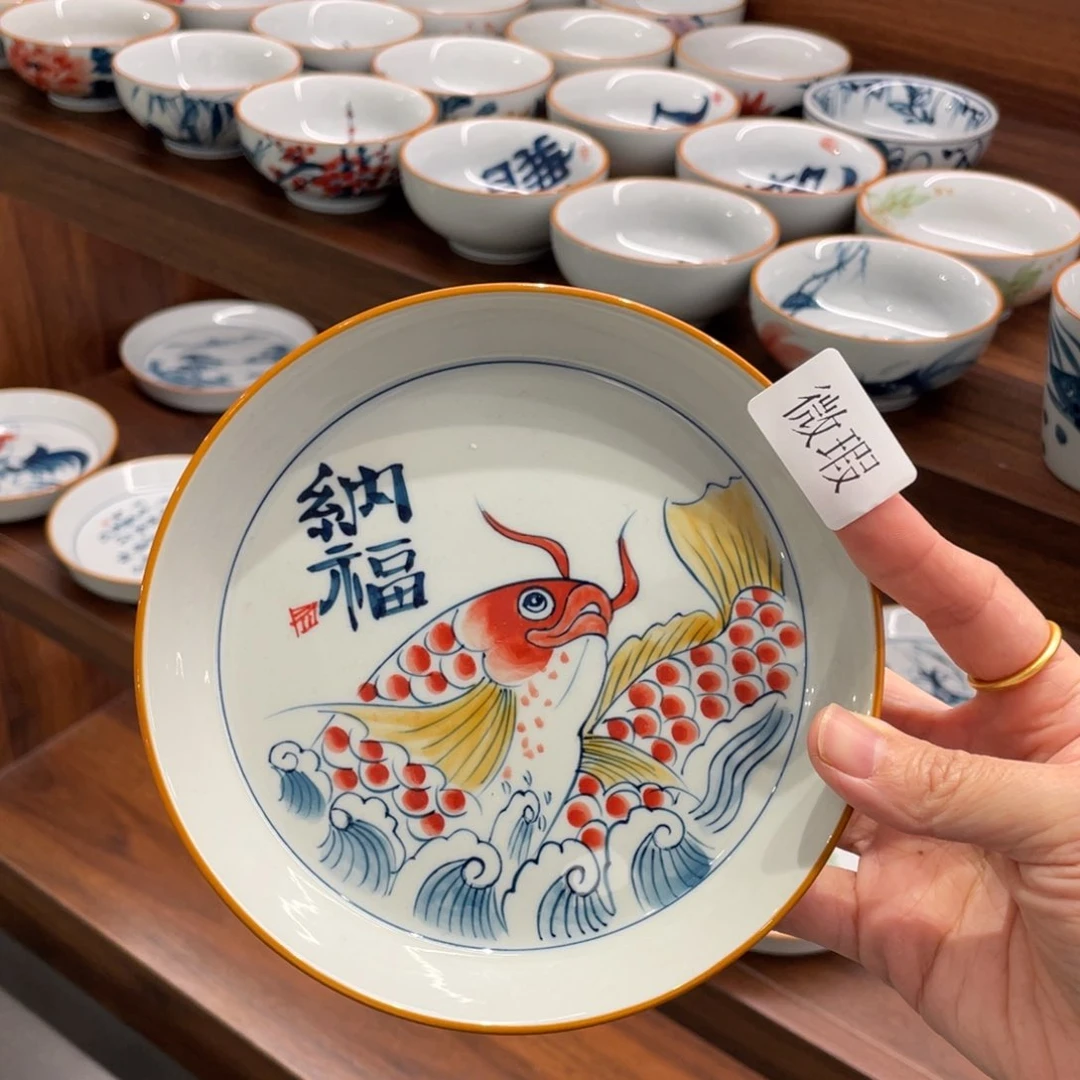 微瑕釉下彩纯手绘
