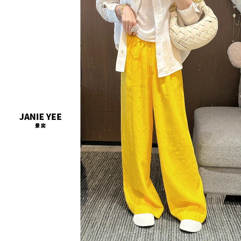 Janie Yee亚麻神裤” 老钱风100亚麻休闲直筒薄款休闲裤 24A0833