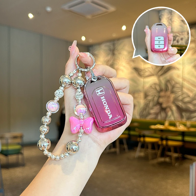 适用本田雅阁钥匙套十代半十一女型格新高级渐变壳xrv英诗派杰德