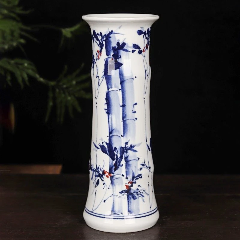 景德镇陶瓷花瓶插富贵竹干花水养培花器客厅电视柜摆件中式装饰品