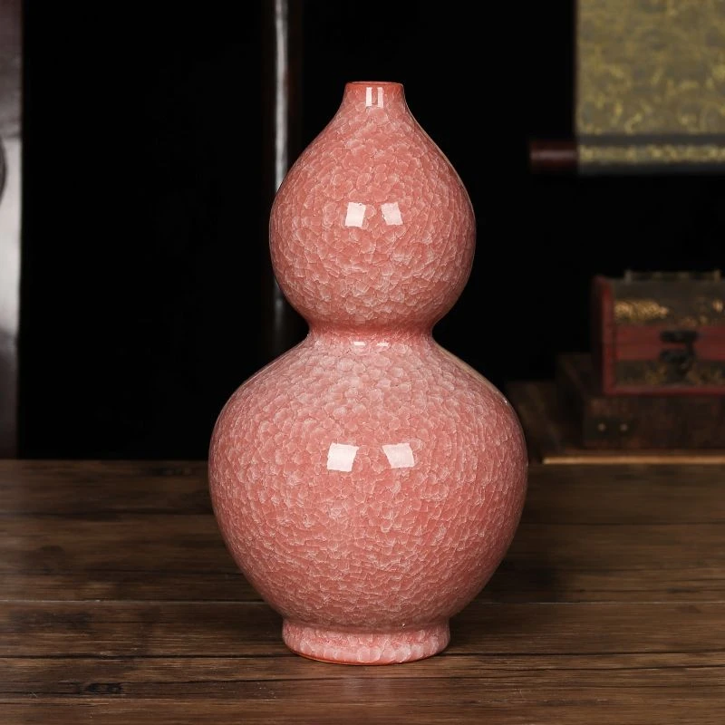 景德镇陶瓷器葫芦花瓶摆件家居饰品客厅电视柜酒柜玄关博古架摆件