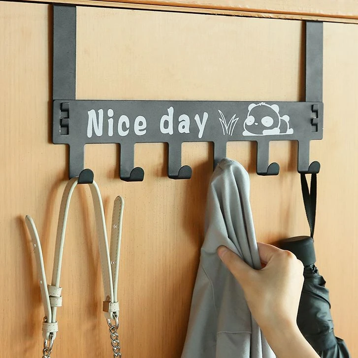 免打孔门后挂钩置物架壁挂衣架浴室免钉门上背式衣服挂架衣帽衣钩