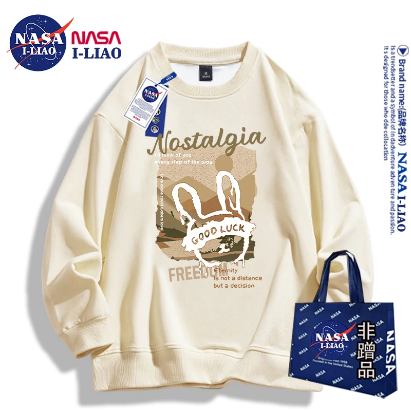NASA联名美式日系潮流卫衣男女款秋冬季新款潮牌男装休闲长袖ins