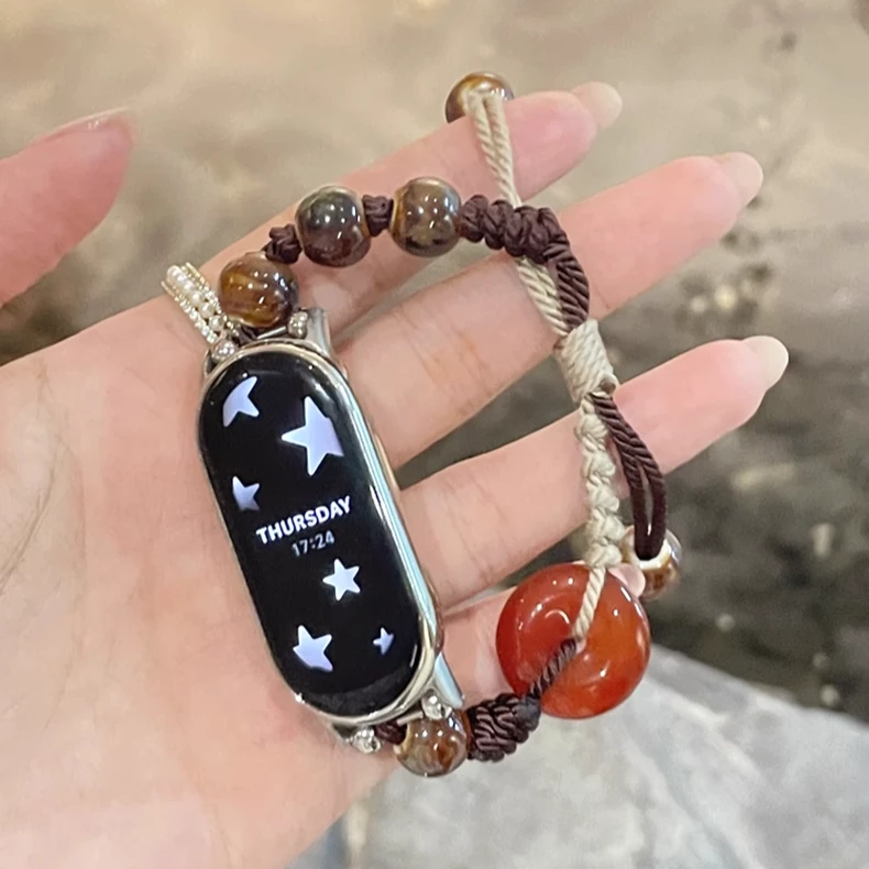 机智兽适用小米手环9/8表带手链小米手表腕带NFC版中式平安扣