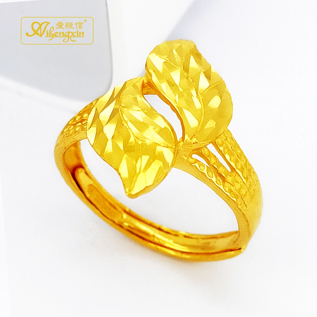 爱恒信【喜迎双11】 999足金双叶子随心时尚轻奢ins简约气质送