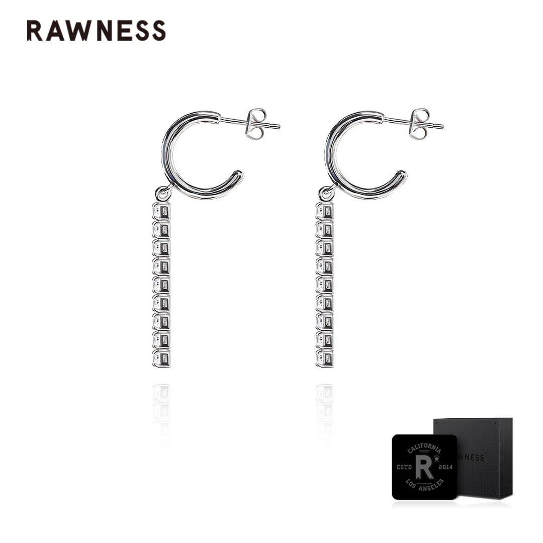 RAWNESS 钛钢耳饰 情人节礼物 流线耳环钉 耳圈穿搭配饰小众饰品