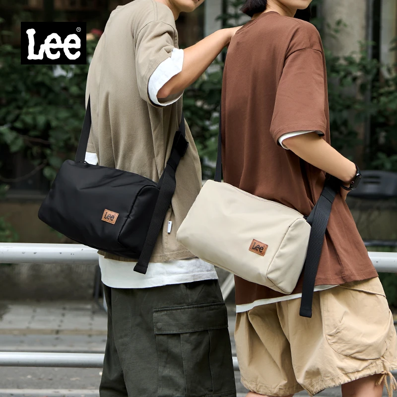 Lee男士单肩包大容量斜挎包 新款运动简约旅行袋女通勤户外邮差包