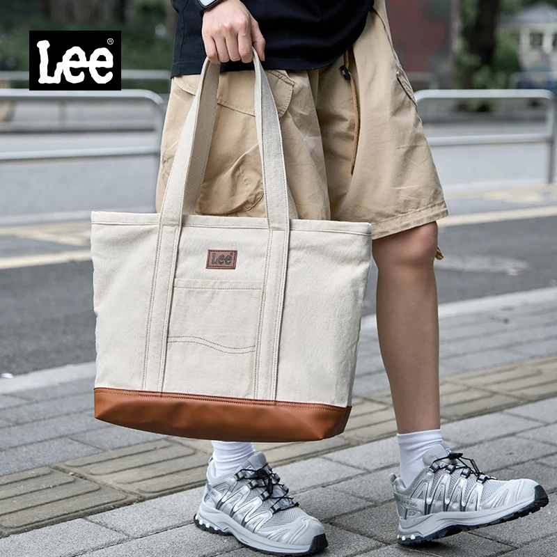 Lee时尚女士单肩包 大容量手提包休闲简约潮流牛仔腋下手拿包女包