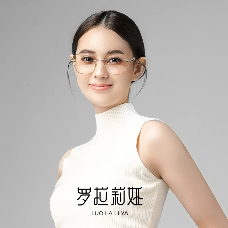 高清防蓝光老花镜清透减龄显气质时尚无框呵护双眼久戴不疲劳护目