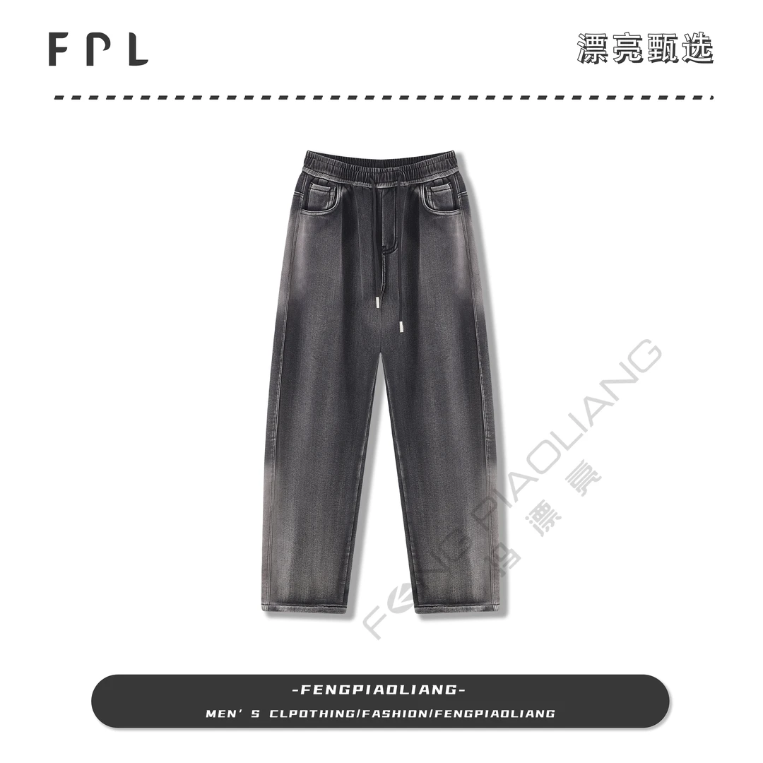 【银河加绒加厚弯刀牛仔裤】2100时尚潮流水洗工艺高克重款