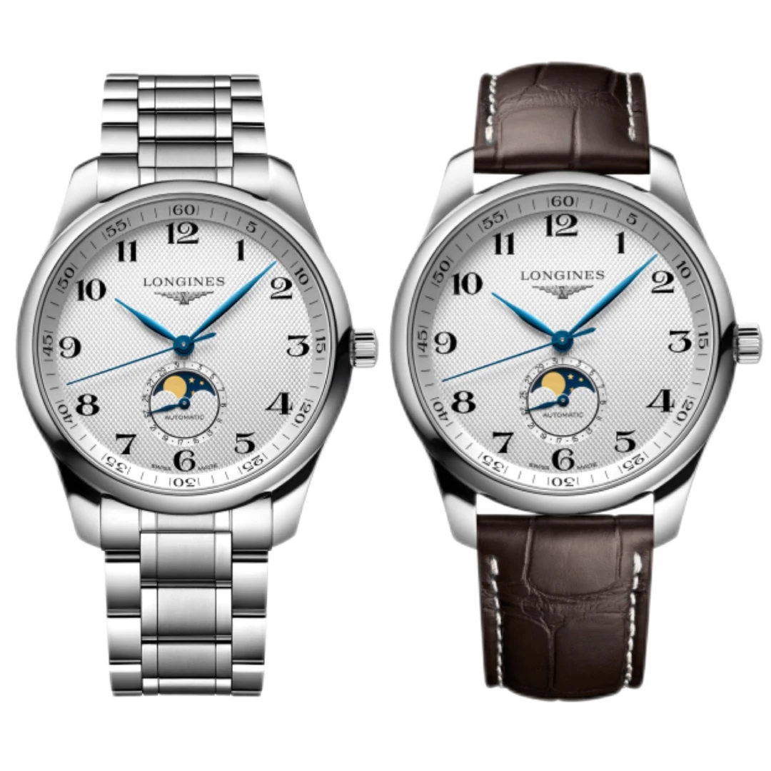 99新 Longines/浪琴 名匠四针月相/40-42表径白盘/自动机芯/全套