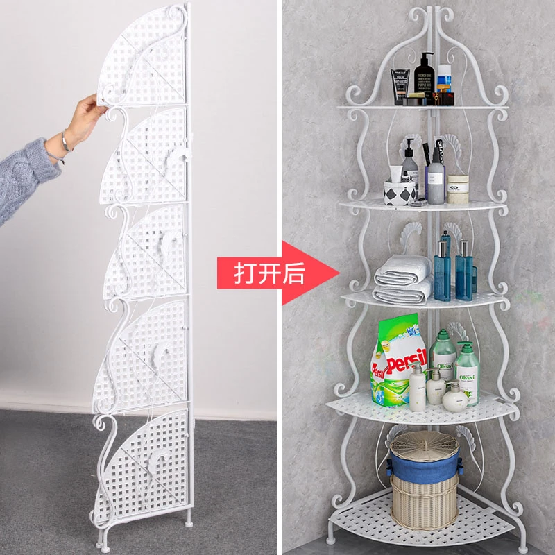 卫生间置物架落地浴室架子洗手间马桶夹缝厕所用品收纳架子多功能