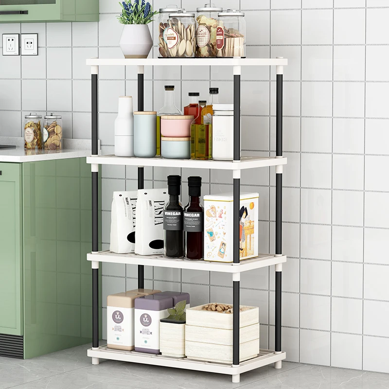 置物架家用客厅塑料落地式厨房收纳架浴室卫生间书房整理储物架子