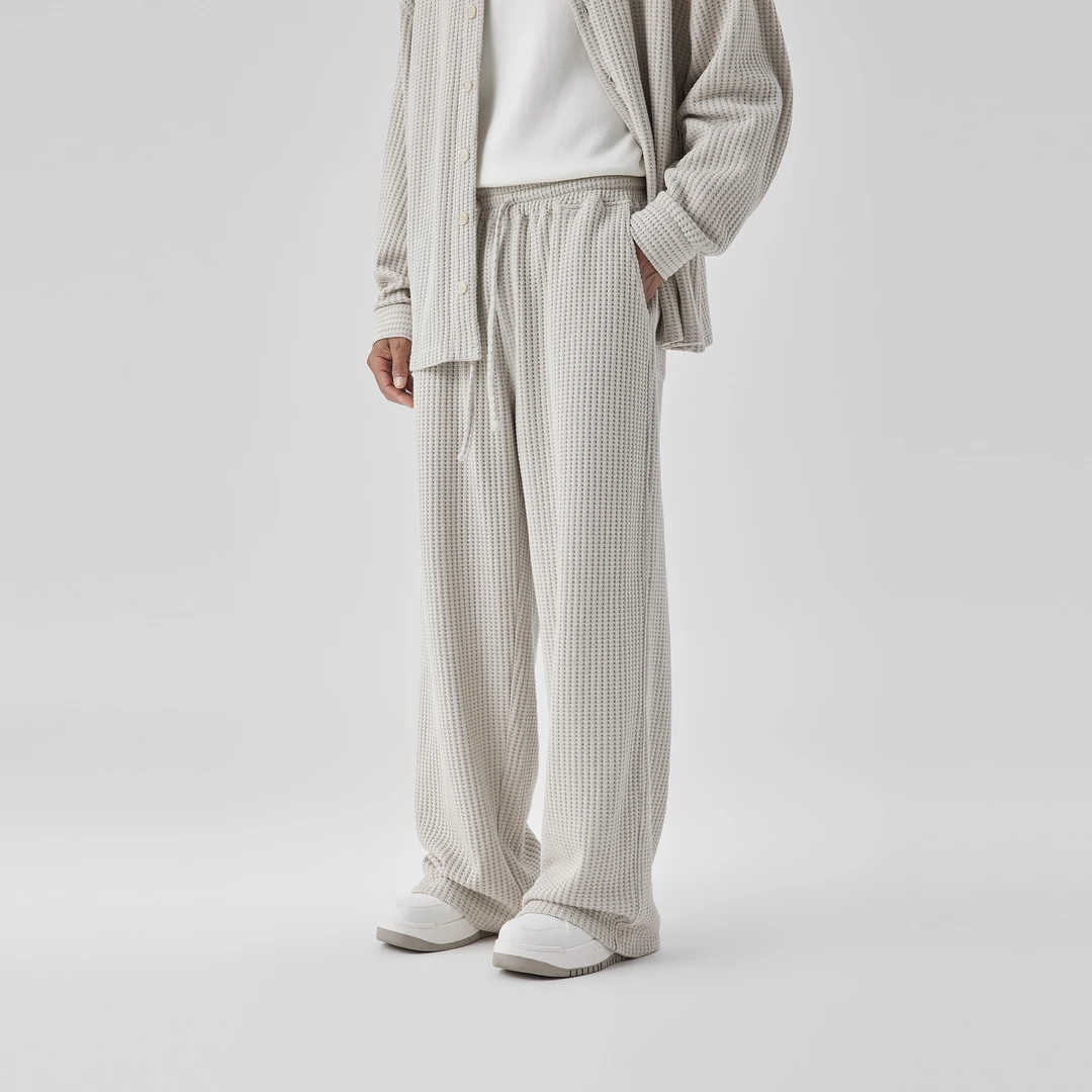 BODYDREAM男士休闲裤复古宽松肌理感卫裤慵懒风阔腿直筒长裤潮牌