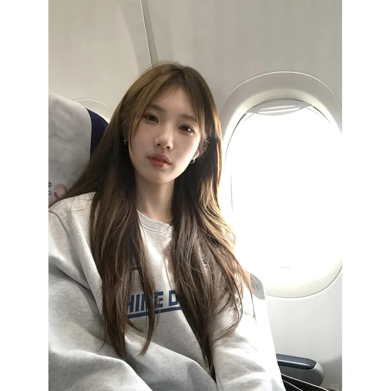 labzaa美式潮牌创意字母印花圆领卫衣男女秋冬季宽松情侣套头上衣