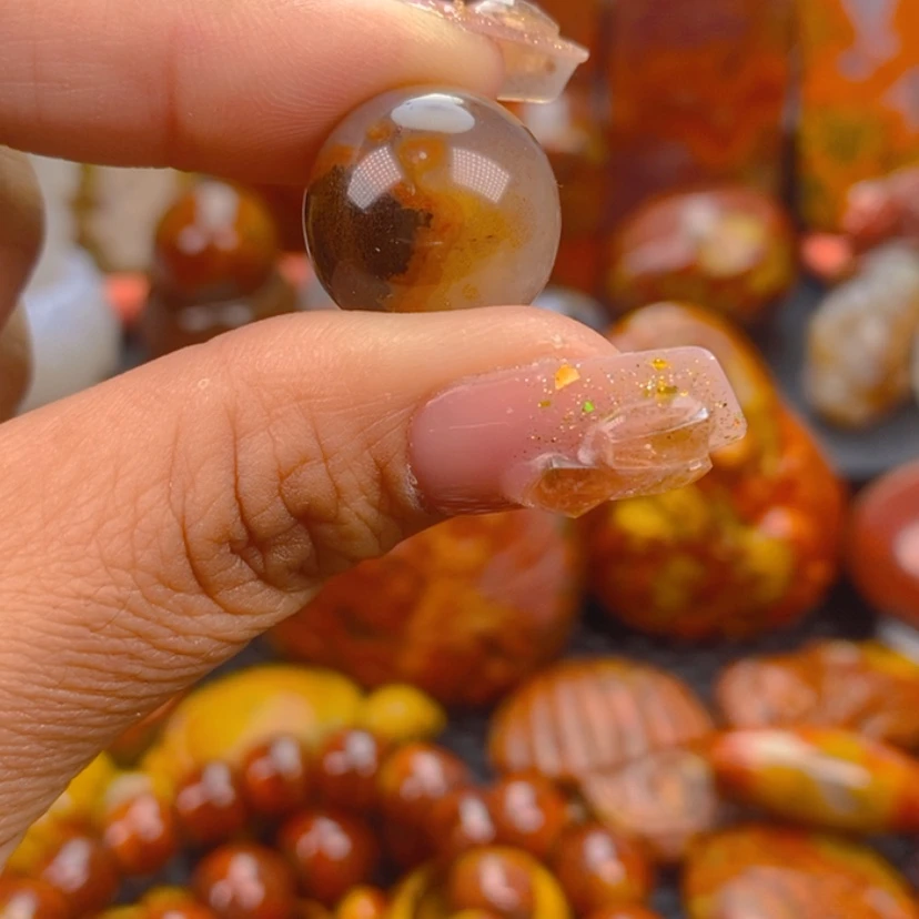 【闪购商品】玛瑙/玉髓颈饰未镶嵌光***惑战国红玛瑙