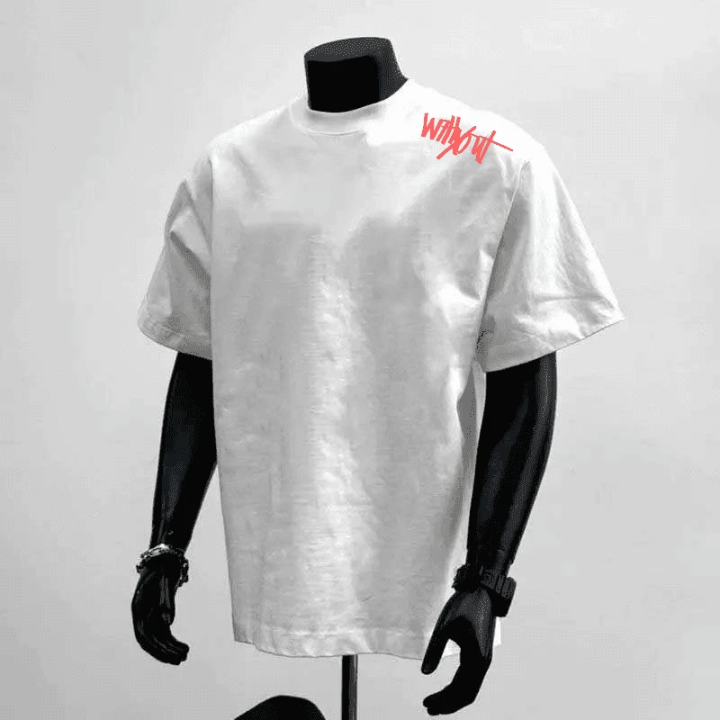 【新高度】230g美式纯棉T恤男士高品质印花简约短袖夏季圆领半袖ins