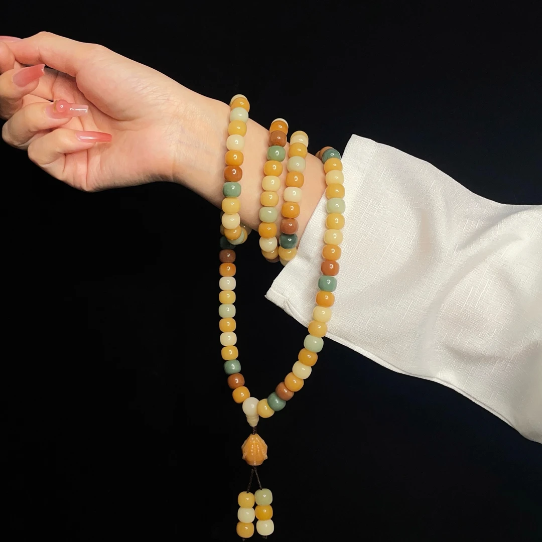 原生态手作 糖心多宝精品菩提8*10mm 菩提手串佛手款