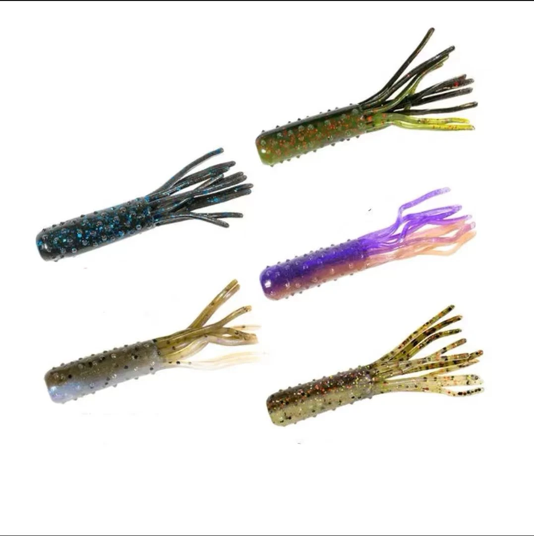 BSB水母菜头Tube管型虫2.5寸浮水内德倒钓鲈鱼鳜鱼路亚软虫软饵