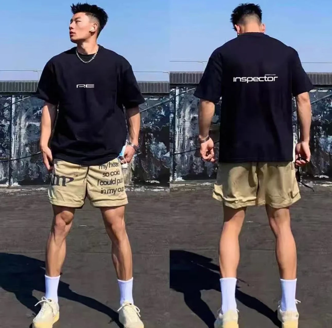 重磅轻奢纯棉宽松经典圆领休闲百搭短袖T恤--【RE】