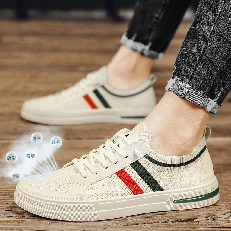 2025春季新款男鞋潮流百搭男士一脚蹬透气防臭休闲板鞋潮鞋子男款