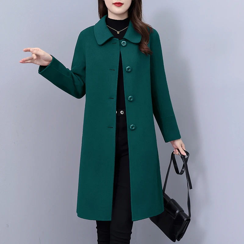 毛呢秋冬外套女2025新款宽松显瘦洋气减龄时尚加厚中长款呢子大衣